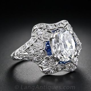 1.98 Carat Edwardian Diamond Engagement Ring