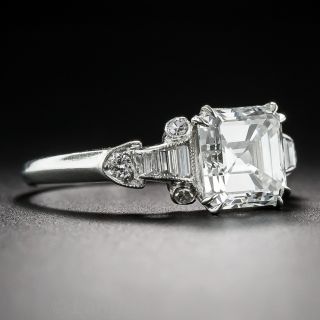 1.98 Carat Square-Cut Diamond Art Deco Engagement Ring: GIA G VS2