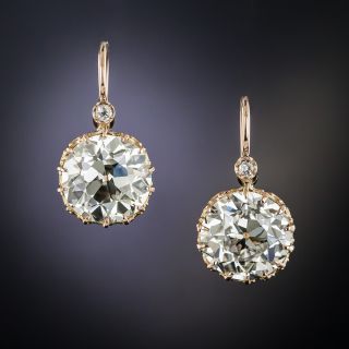 10.03 Carat European-Cut Diamond Earrings - GIA L/M VS1 - 2
