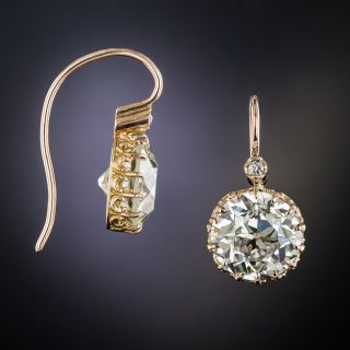 10.03 Carat European-Cut Diamond Earrings - GIA L/M VS1