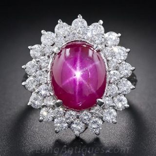 10.19 Carat 'No Heat Burma' Star Ruby Ring