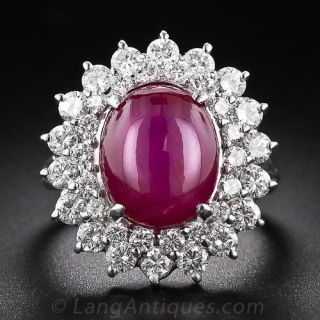 10.19 Carat 'No Heat Burma' Star Ruby Ring