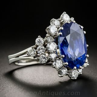10.57 Carats No-Heat Burma Sapphire and Diamond Ring
