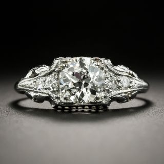 Art Deco .85 Carat Diamond Engagement Ring - 1