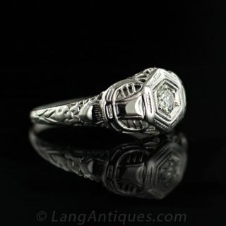 .10 Carat Filigree Diamond Ring