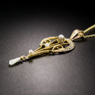 10K Seed Pearl Pendant
