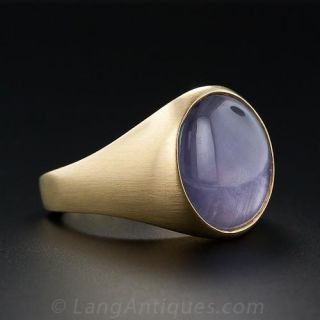 11 Carat Star Sapphire Gents Ring
