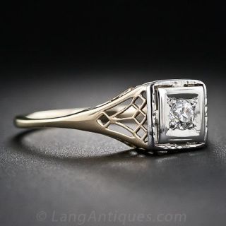 .11 Carat Vintage Filigree Diamond Ring