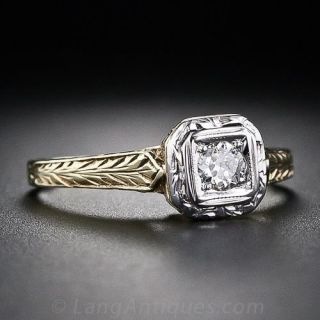 .12 Carat Art Deco Diamond Engagement Ring