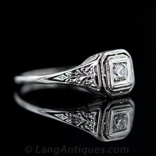.12 Carat Art Deco Diamond Engagement Ring 