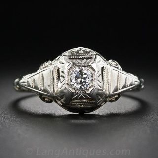 .12 Carat Art Deco Solitaire Engagement Ring