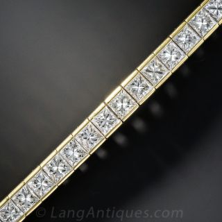 13.00 Carat Princess-Cut Diamond Bracelet  - 1
