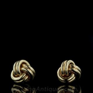 14 Karat Yellow Gold Knot Cufflinks Main View