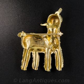 14K Gold Lamb Pin