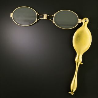 14K Lorgnette with Diamond Accent, c.1900