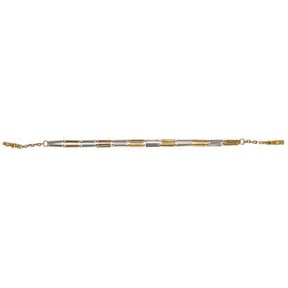 14K & Platinum Retro Bracelet.