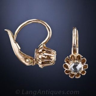 14k Rose Gold Diamond Earrings