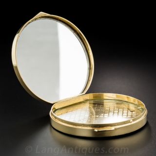 14K Round Gold Compact