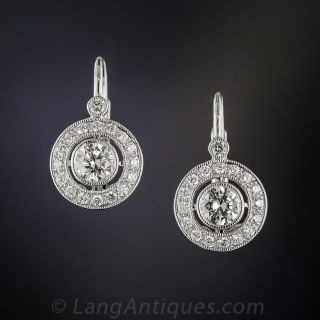 14K White Gold Diamond Earrings