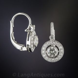 14K White Gold Diamond Earrings