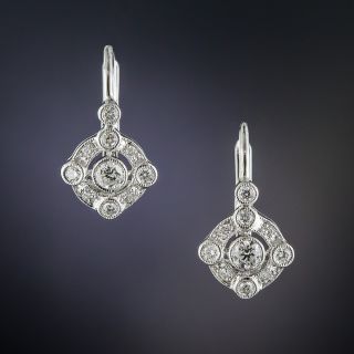 14K White Gold Diamond Earrings