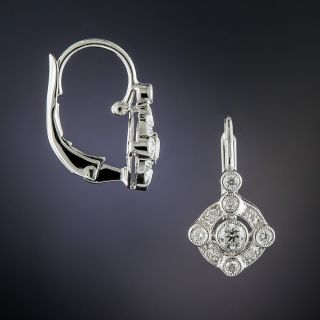 14K White Gold Diamond Earrings