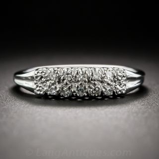 14K White Gold Mid-Century Diamond Band