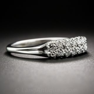 14K White Gold Mid-Century Diamond Band