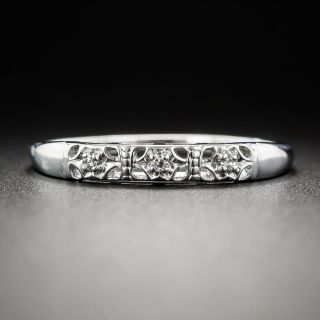 14K White Gold Mid-Century Diamond Band