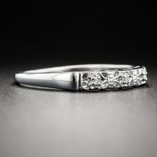 14K White Gold Mid-Century Diamond Band
