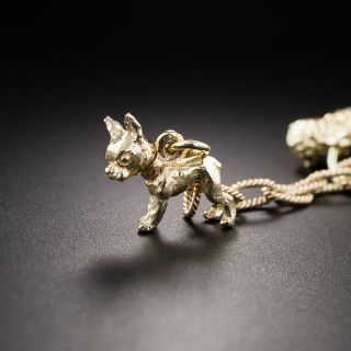 14K Yellow Gold Dog Charm Bracelet