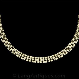 14K Yellow Gold  Italian Panther Style Necklace