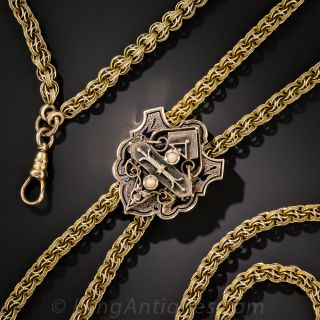 14K Yellow Gold Victorian Slide Chain