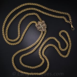 14K Yellow Gold Victorian Slide Chain