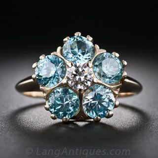 14k Zircon Diamond Ring