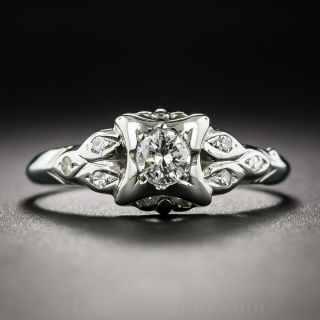 14KWG Petite Diamond Ring