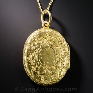 15 Carat English Victorian Oval Locket