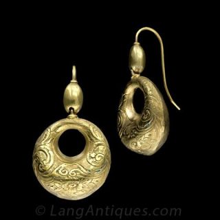 15 Karat English Victorian Earrings