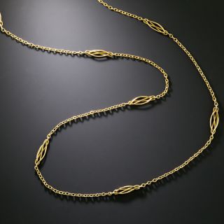 15ct, Rosy Yellow Gold, Infinity Chain - 5