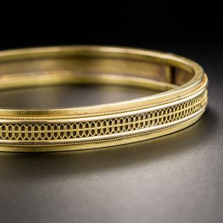 15K English Victorian Bangle Bracelet.