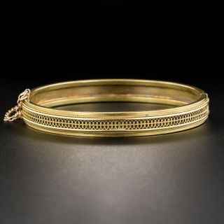 15K English Victorian Bangle Bracelet.