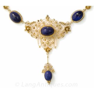 15K Lapis Necklace