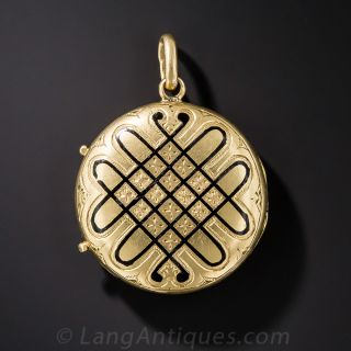 15K Victorian Enamel Locket