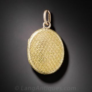 15K Yellow Gold Oval Locket 