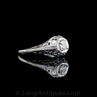 .16 Carat Diamond Filigree Engagement Ring