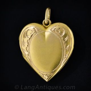 18 Karat Antique Heart Locket