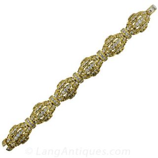 18 Karat Gold Diamond Bracelet by Hammerman Bros.