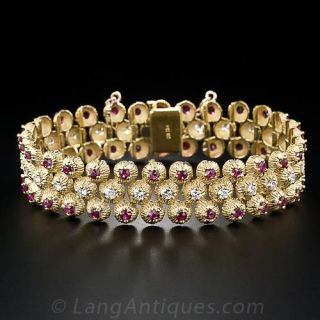 18 Karat Ruby and Diamond Bracelet