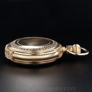 18 Karat Tri-Colored Waltham Hunting Pocket Watch