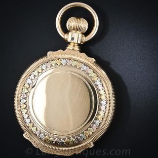 18 Karat Tri-Colored Waltham Hunting Pocket Watch